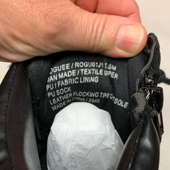 Madden Girl Black Combat Boots - Picture 10 of 11